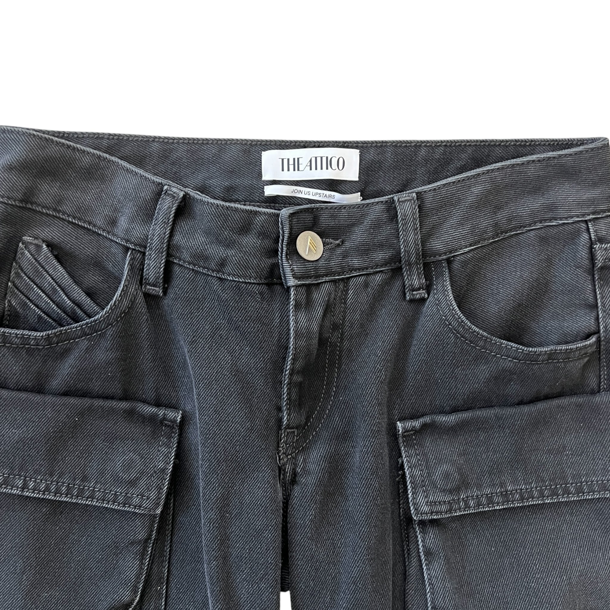 The Attico Mid-Rise Straight Cargo Jeans