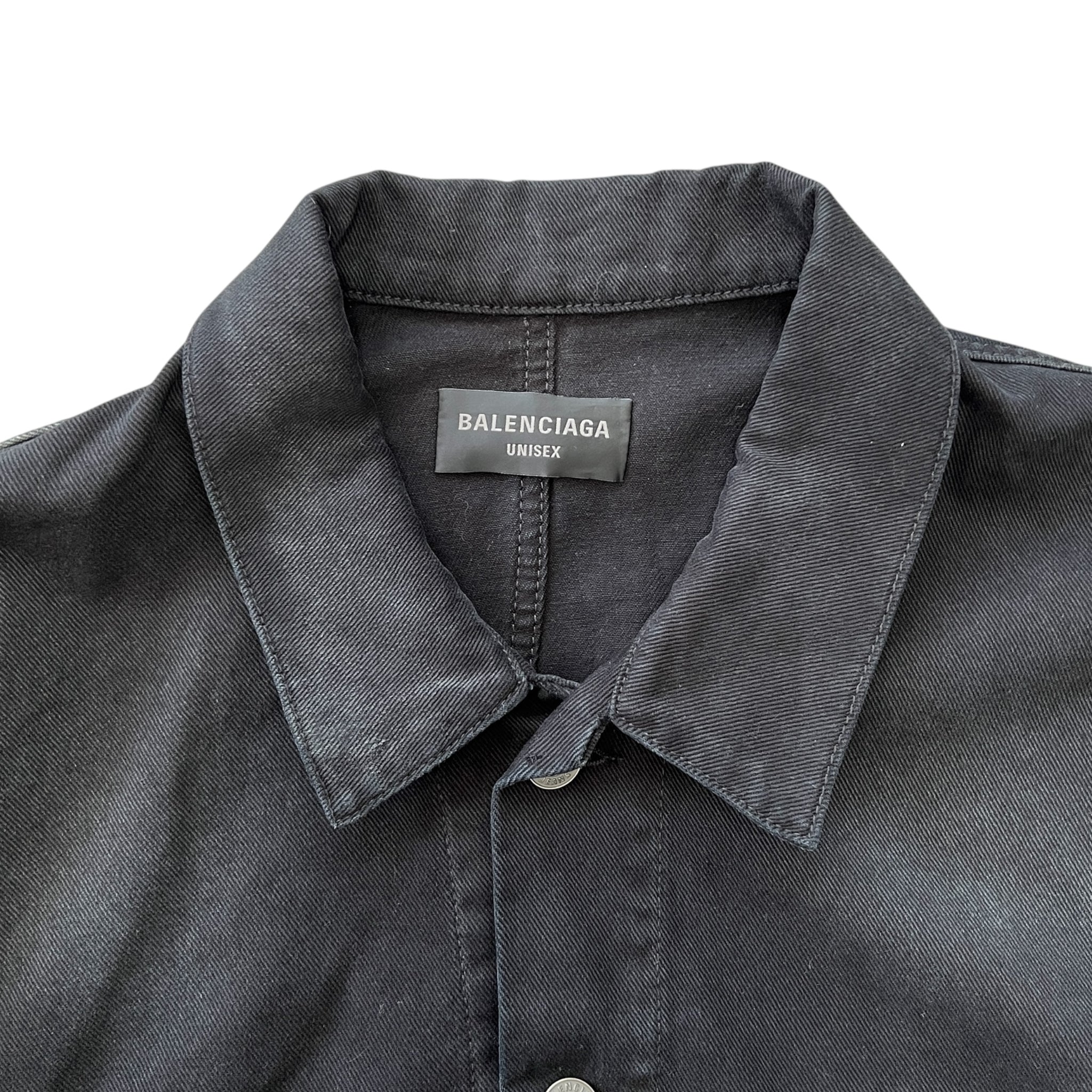BALENCIAGA 2023年冬 LOOK16 解体再構築 ブラックデニムジャケット M