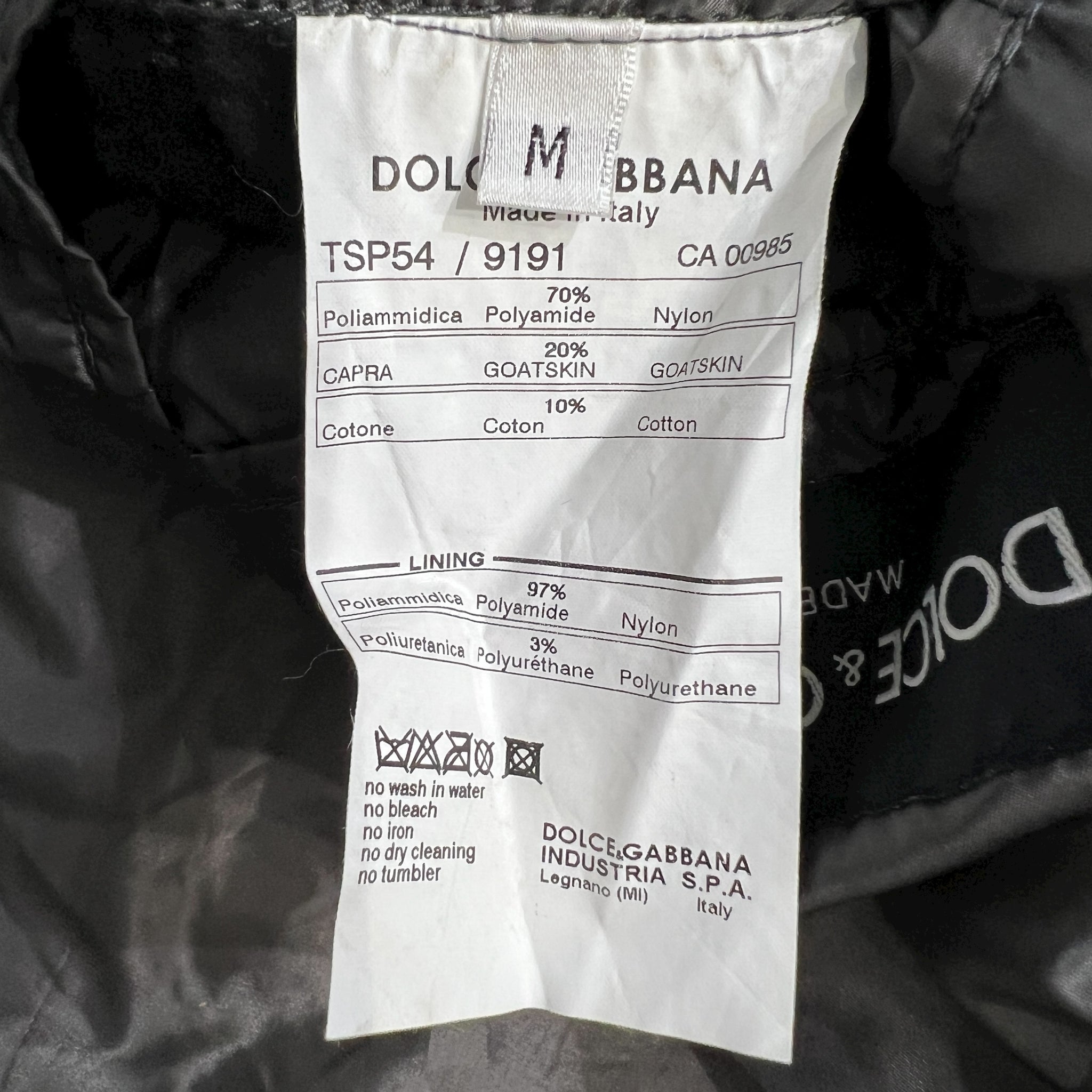 DOLCE&GABBANA 2003AW Bondage Harness Leather Nylon Zip-Up Jacket