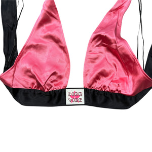 DIOR VIBE 2022SS Look39 Sliky Tie Bra Top  Pink