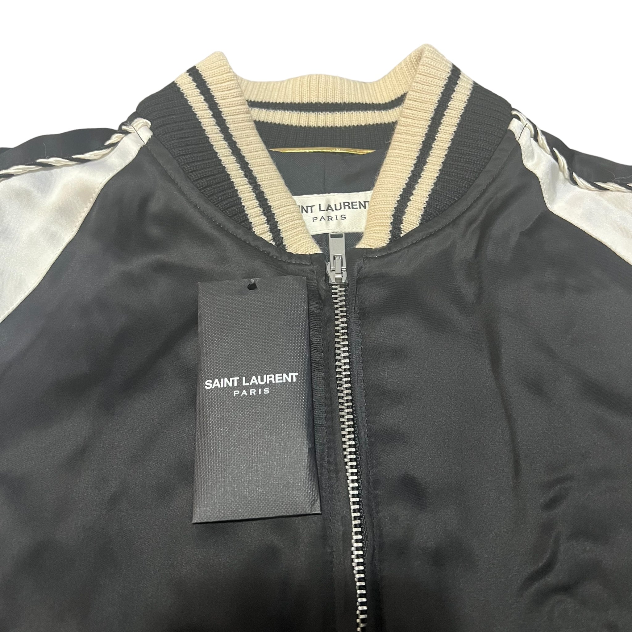 SAINT LAURENT 2014SS × HEDI SLIMANE "BLOOD LUSTER" SEAQUIN SOUVENIR JACKET