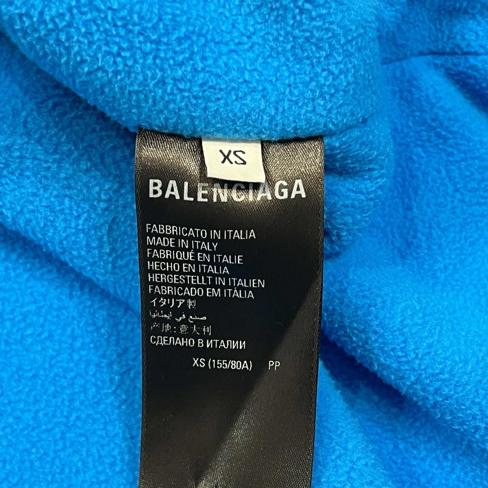 adidas BALENCIAGA 2023AW Demna Gvasalia Oversized Fleece Zip-Up Hoodie