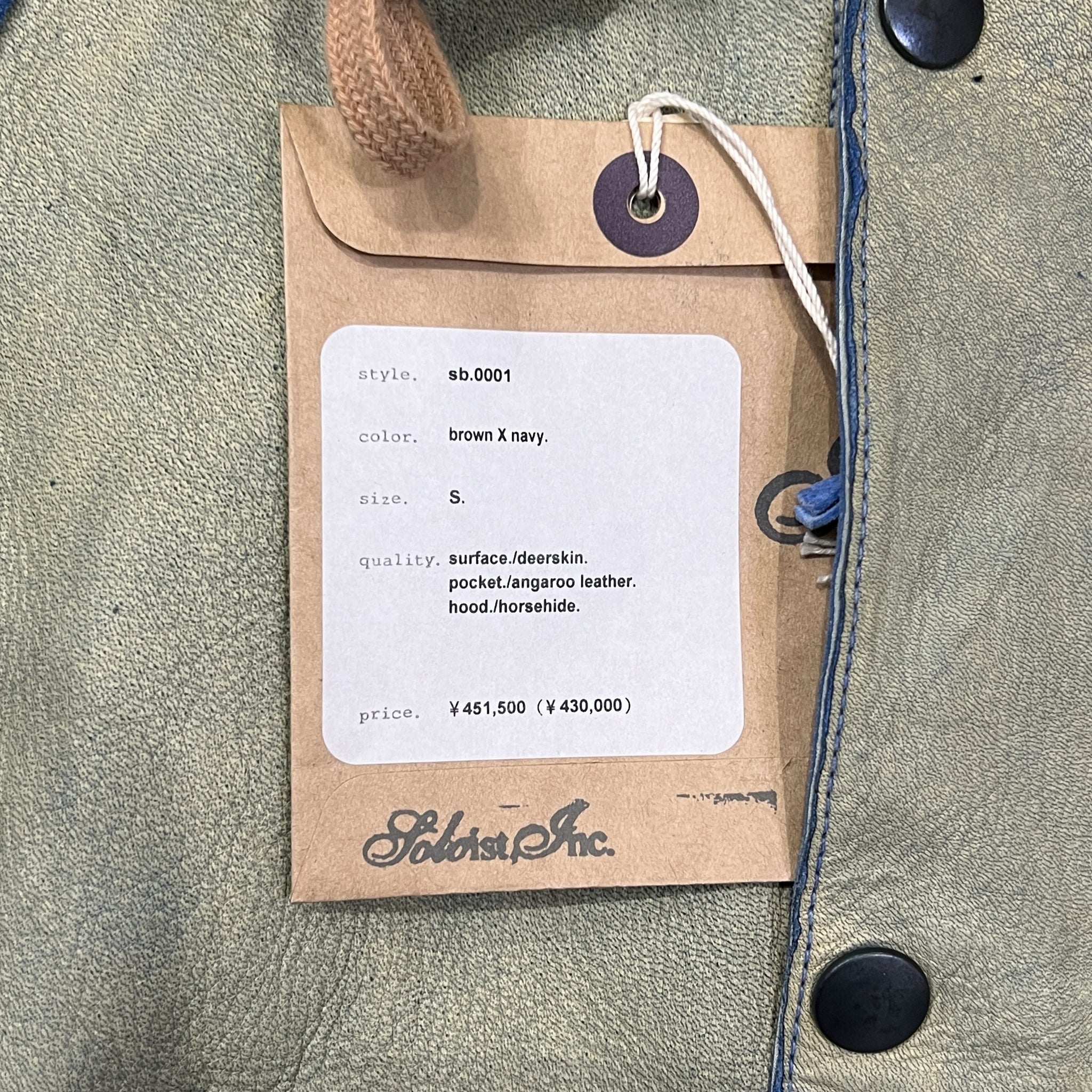 TAKAHIROMIYASHITA The Soloist. 2012 Spring eARTh dye(TM) Blue Dearskin 2Way Leather Jacket