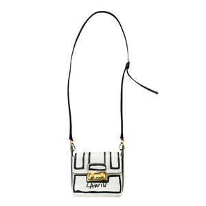 LANVIN 2016SS × Alber Elbaz  Trompe-l'oeil Graffitied Leather Shoulder Bag