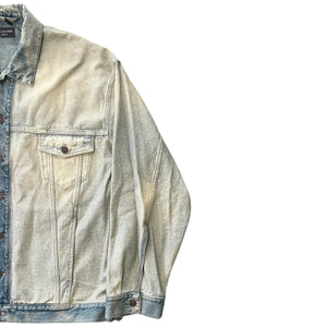BALENCIAGA 2024SS Inside-Out Oversized Organic Light Indigo Denim Jacket