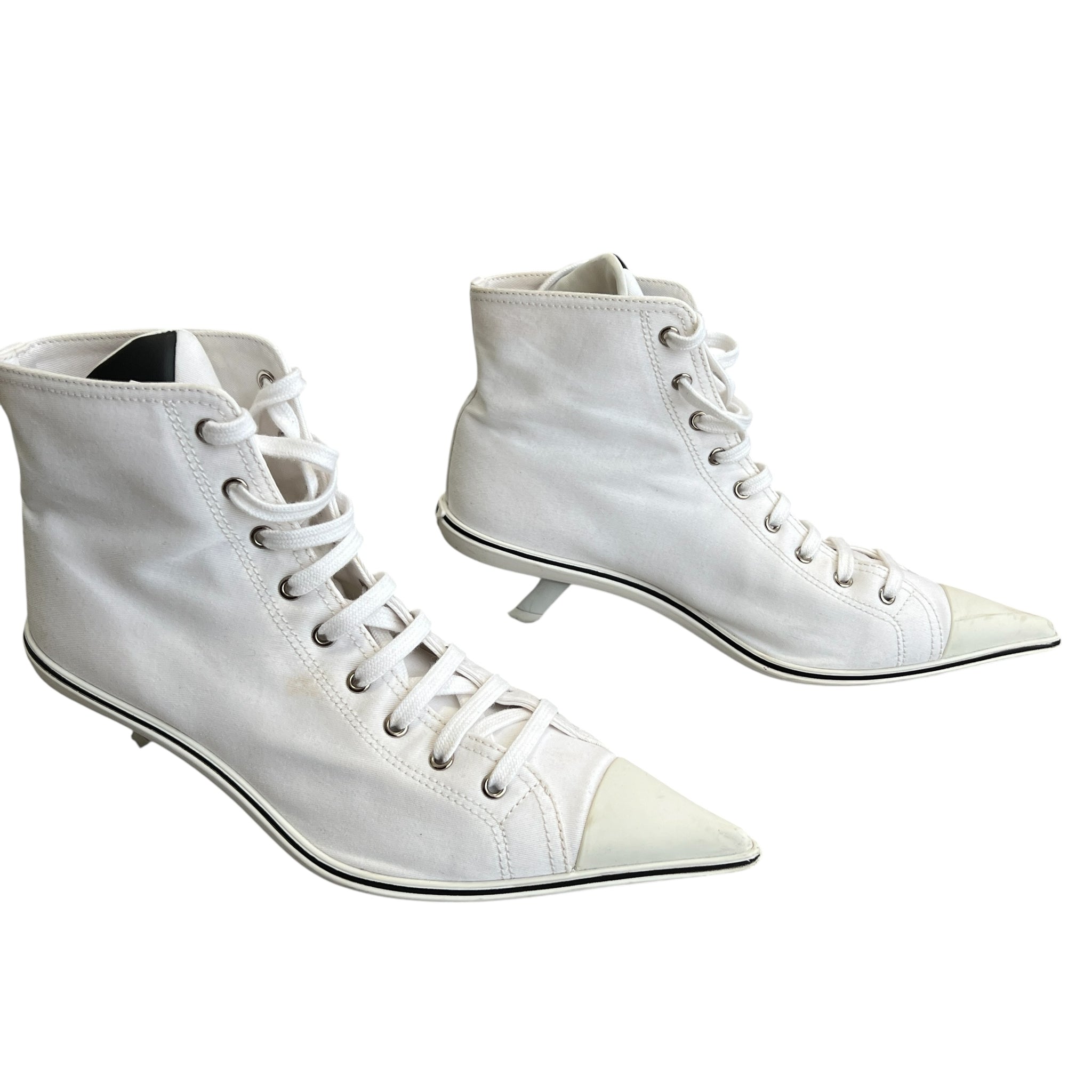 PRADA 2021SS SYNTHESIS HEELED HIGH-TOPSNEAKERS