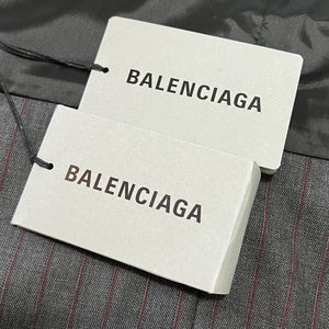 BALENCIAGA 2023 Winter Look9 Pinstripe Tailoring Wool Deconstructed Double Jacket 1360 X