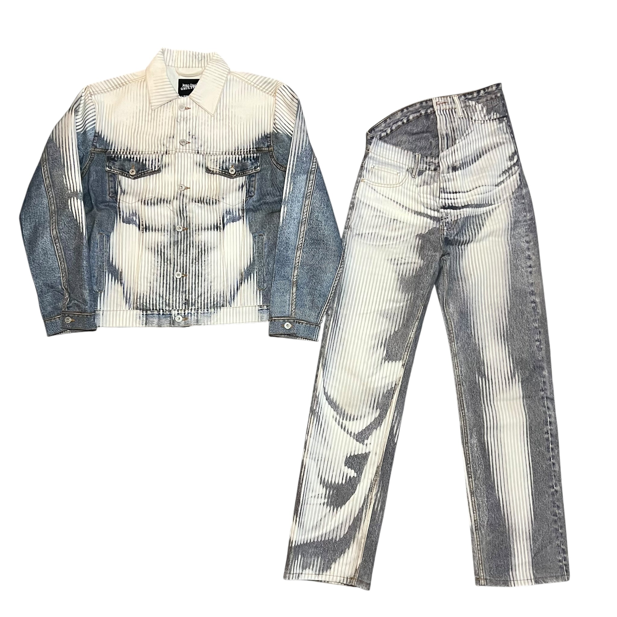 Y/PROJECT × JEAN PAUL GAULTIER 22AW trompe l'oeil 
 DENIM PANTS