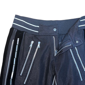DOLCE&GABBANA 2001SS MULTI ZIP MESH TRACK PANTS