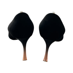 Christian Dior D-Silhouette Black Suede Songe Pumps