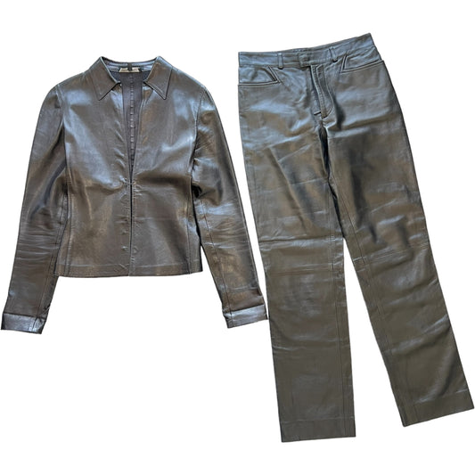 GUCCI BY TOM FORD 2001AW LEATHER JACKET and PANTS SET