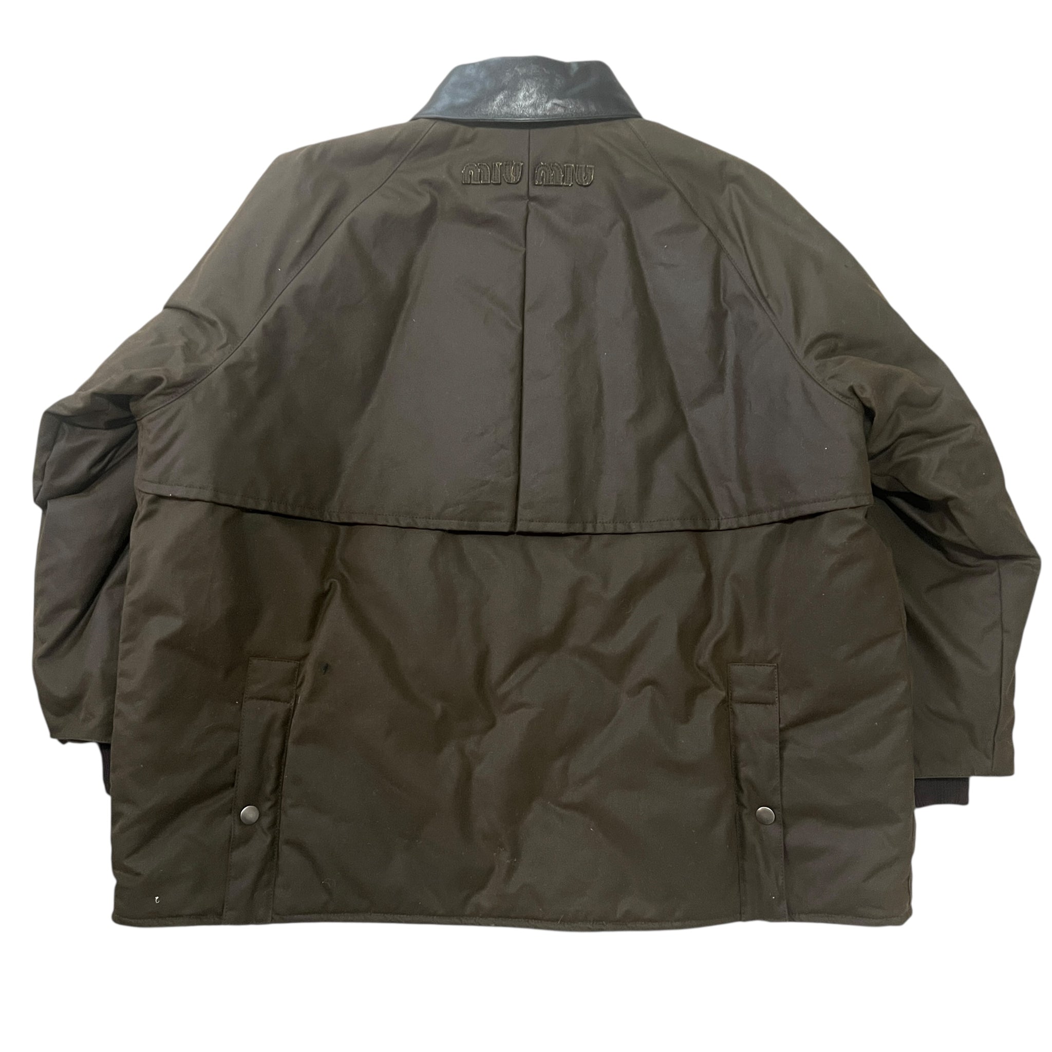MIU MIU 2024AW Waxed Canvas Boulson Jacket