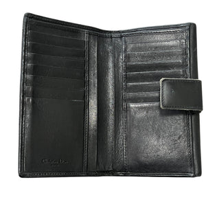 Christian Dior John Galliano Street Chic Metal Logo Plate Multi Leather Wallet