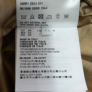 MIU MIU 2025ss Cord Checked Canvas Blouson Jacket