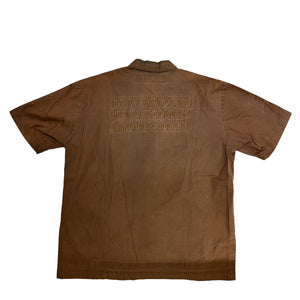 UNDERCOVER 1999SS RELIEF OVER-DYED CAMEL BUTTON DOWN SHIRTS