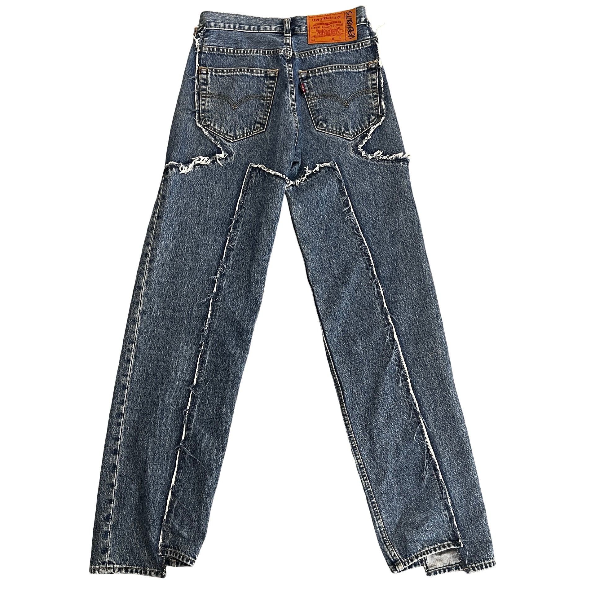 VETEMENTS 2019SS Reconstructed Denim Pants By Demna Gvasalia XS