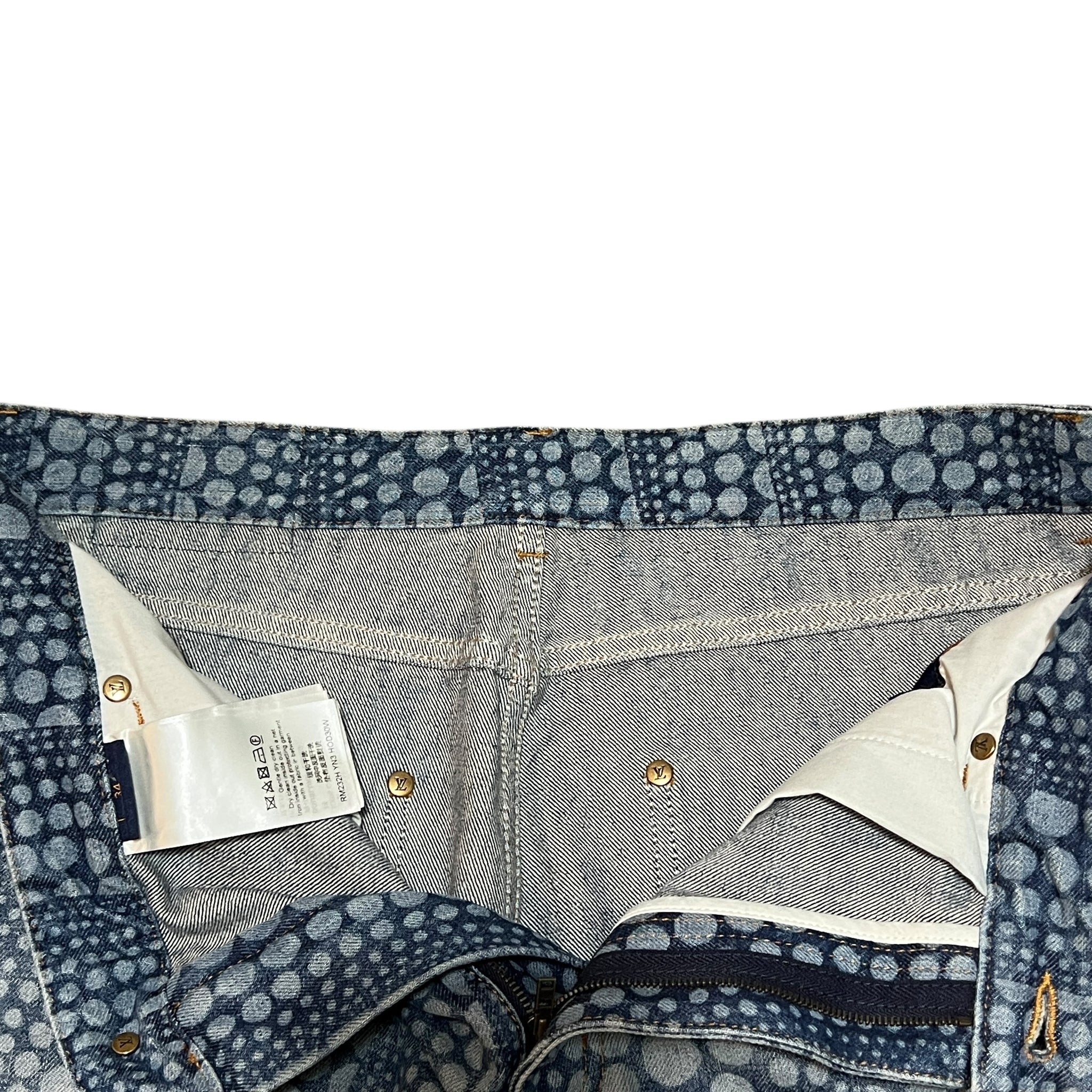 LOUIS VUITTON × Yayoi Kusama 2023AW “Pumpkin Dot” Cotton Denim Pants