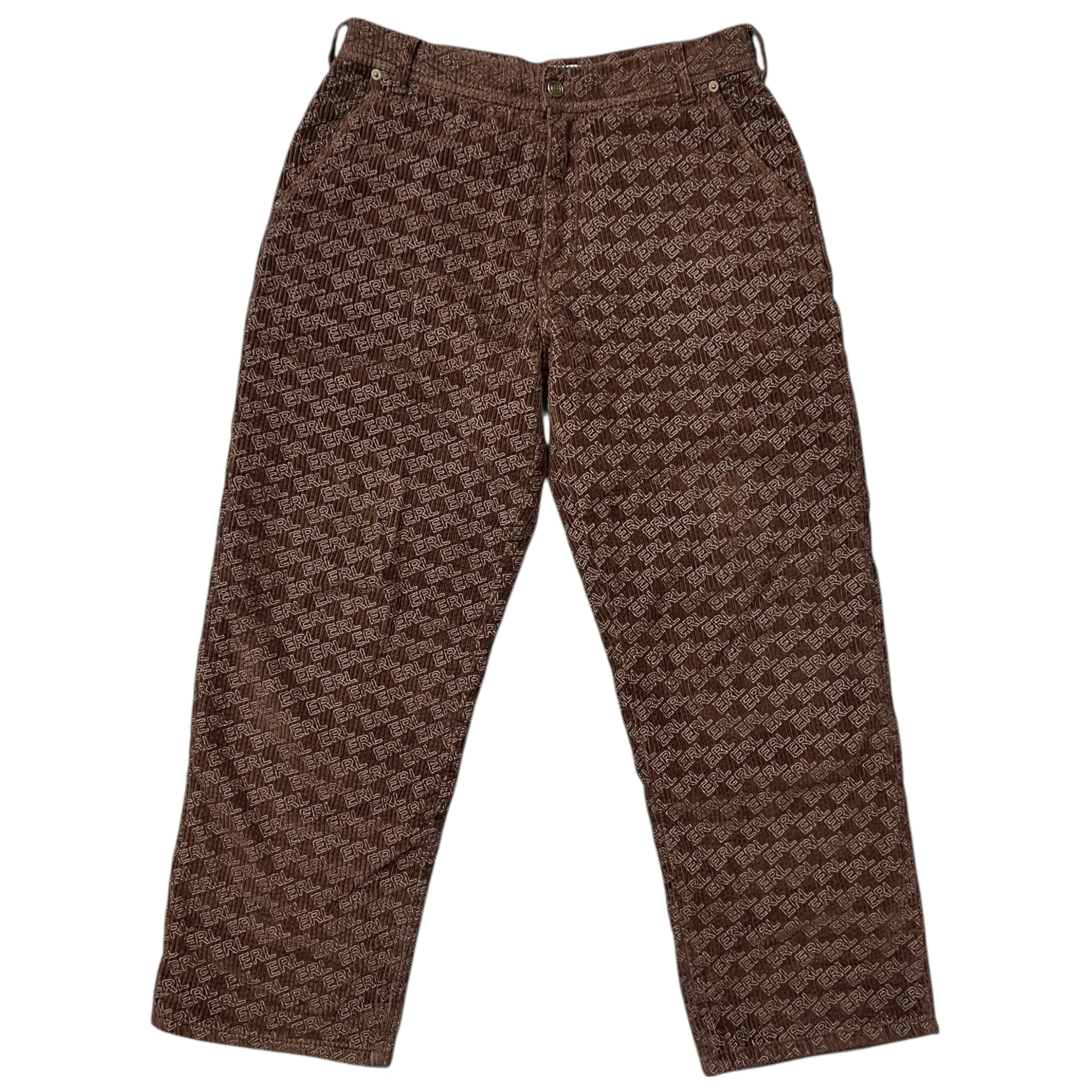 ERL Corduroy Embossed Set-Up Brown Track Jacket & Pants