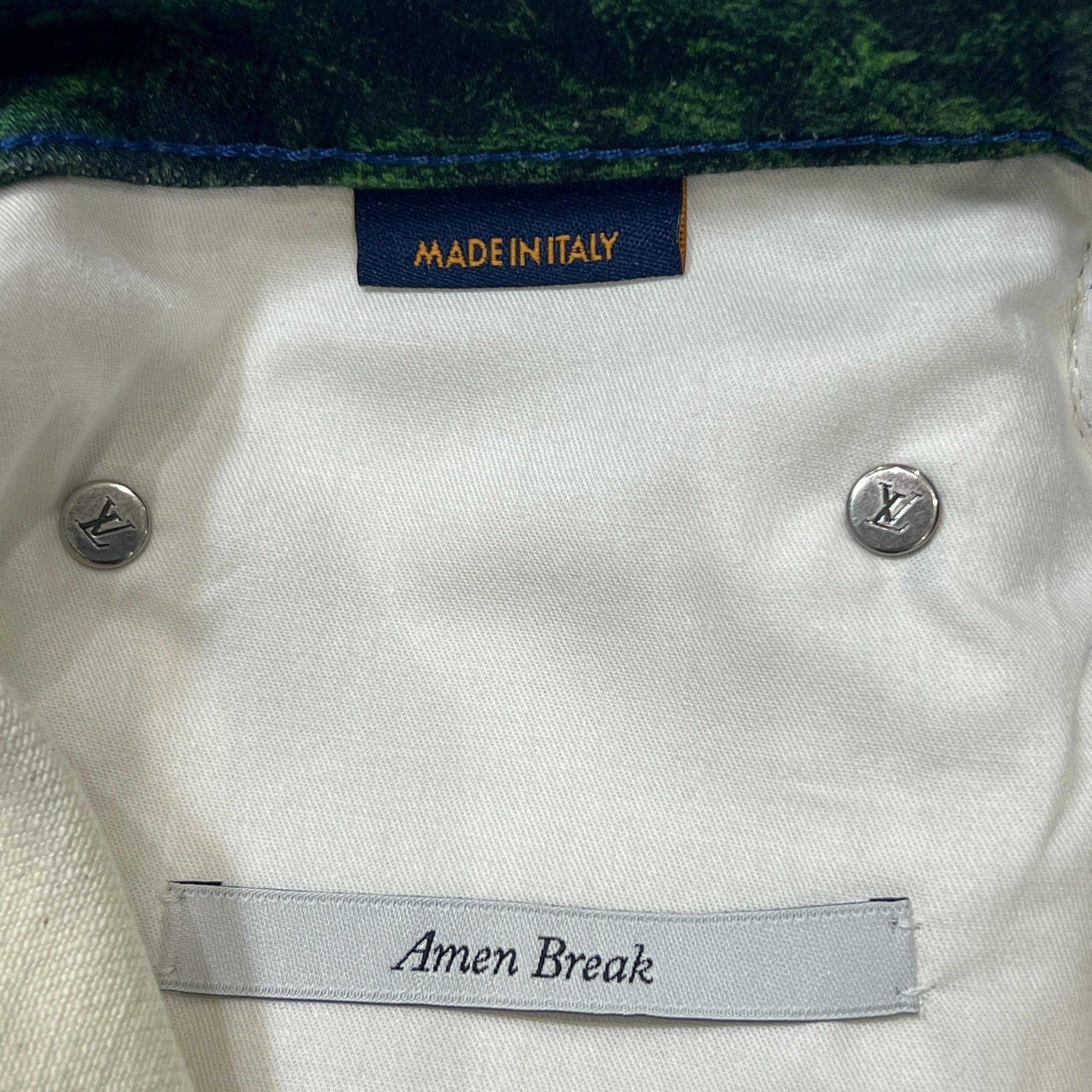 LOUIS VUITTON 2022SS Virgil Abloh "Amen Break" Landscape Print Denim Pants