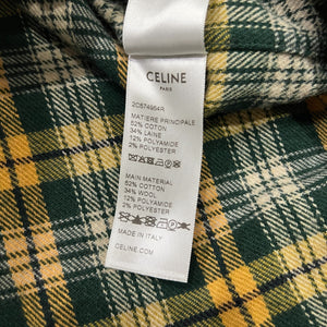 CELINE × Hedi Slimane 2022FW Yellow Plaid Flannel Shirts