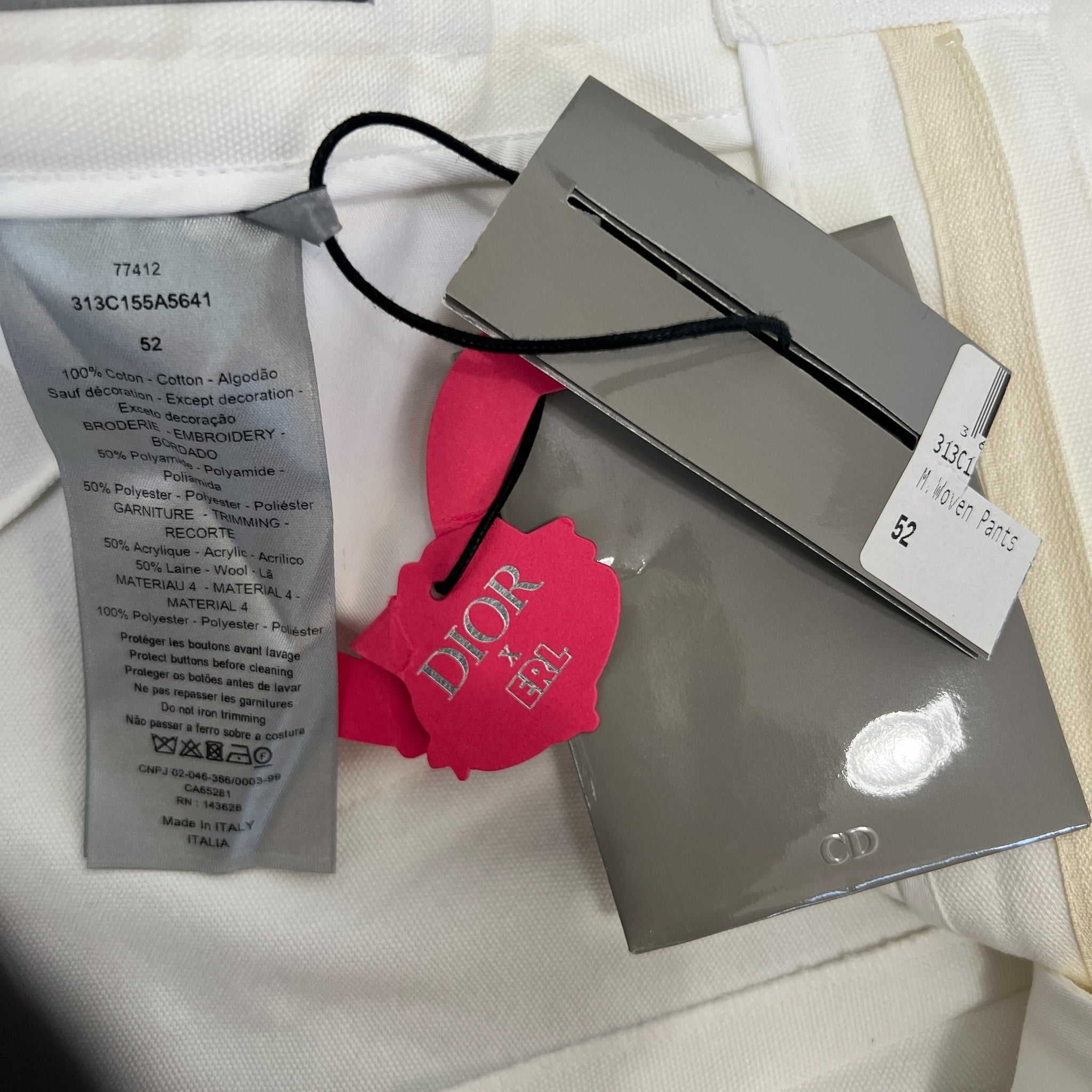DIOR 2023 Spring Men's Capsule Collection × ERL Hidden Bunny Embroidered trousers Pants