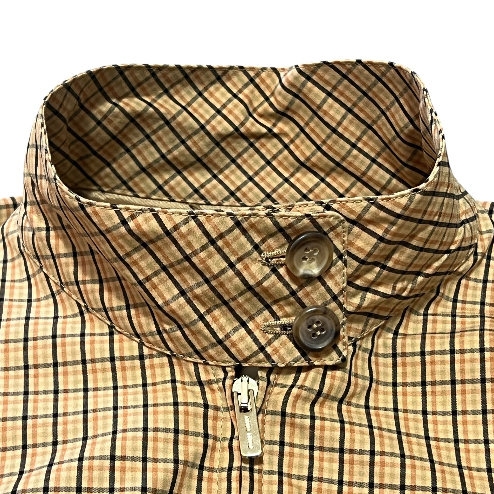 MIU MIU 2025ss Cord Checked Canvas Blouson Jacket