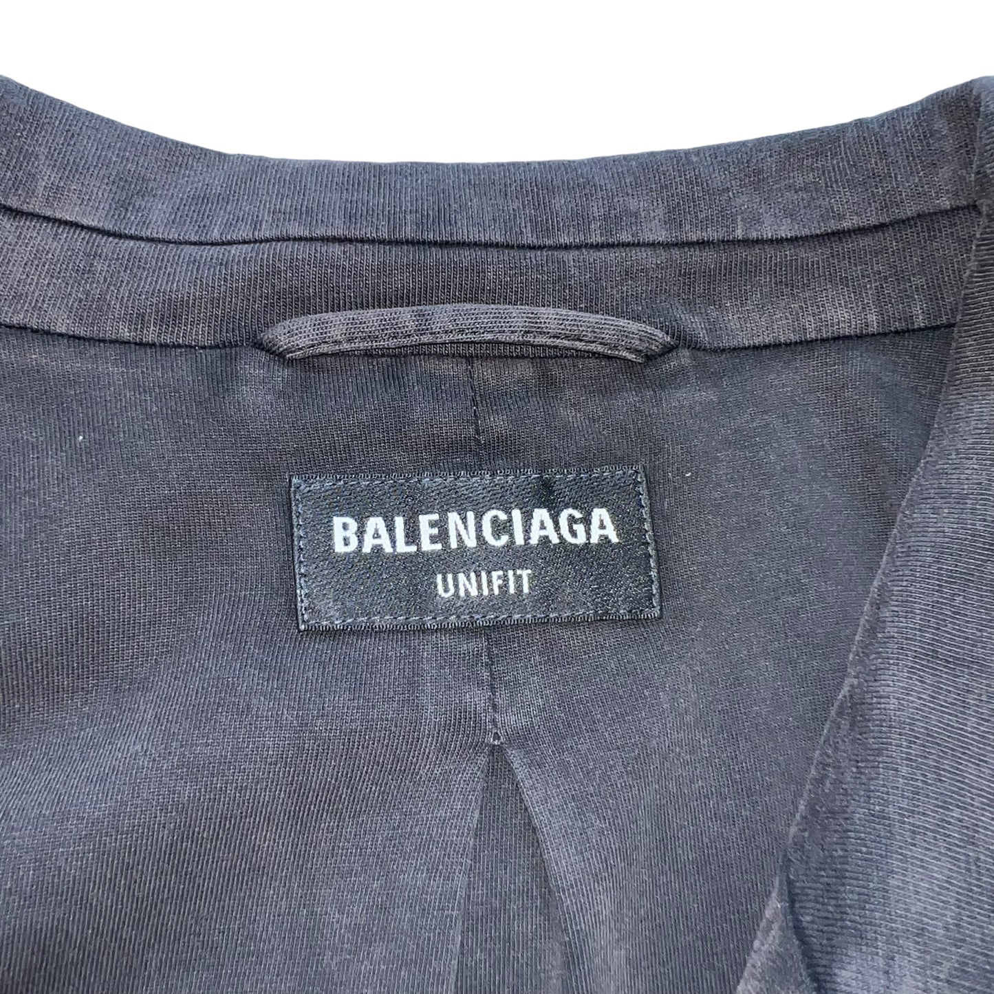 BALENCIAGA AW2021 DISTRESSED COTTON WORN-OUT DOUBLE JACKET