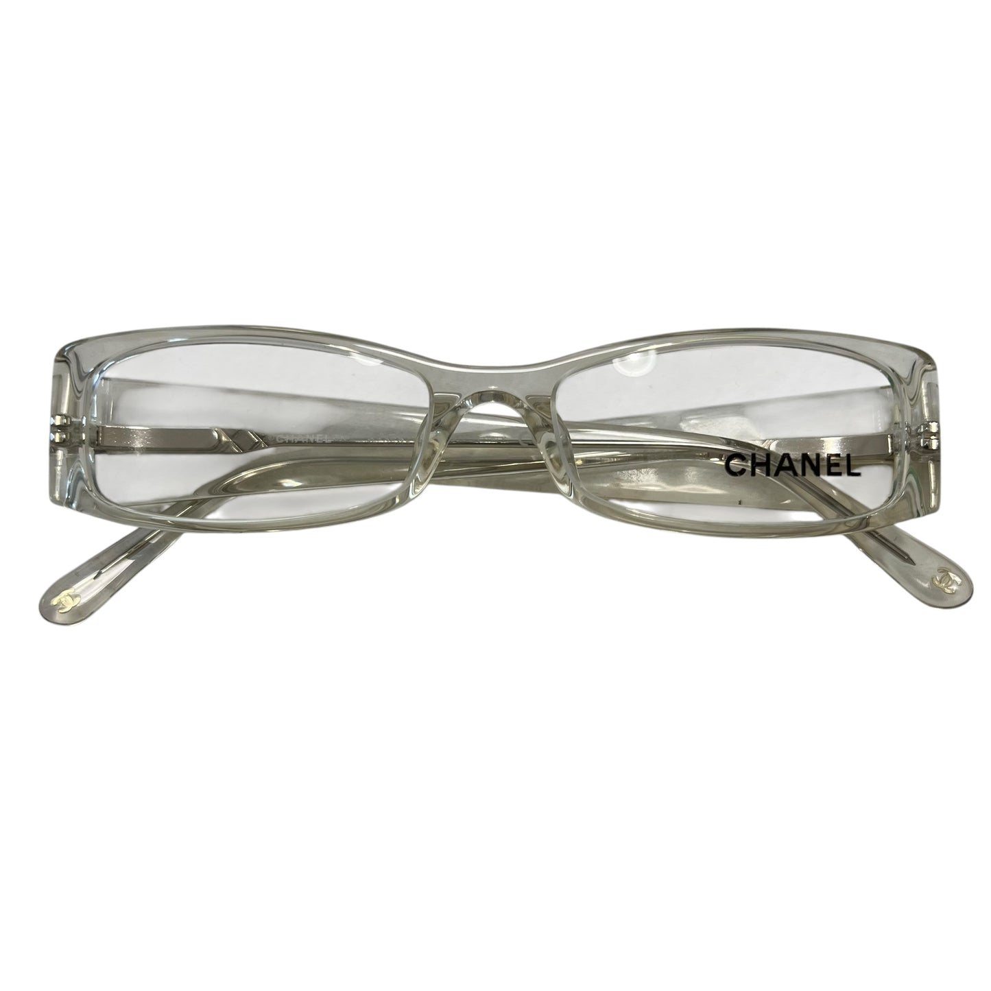 CHANEL Logo Lens Clear Glasses