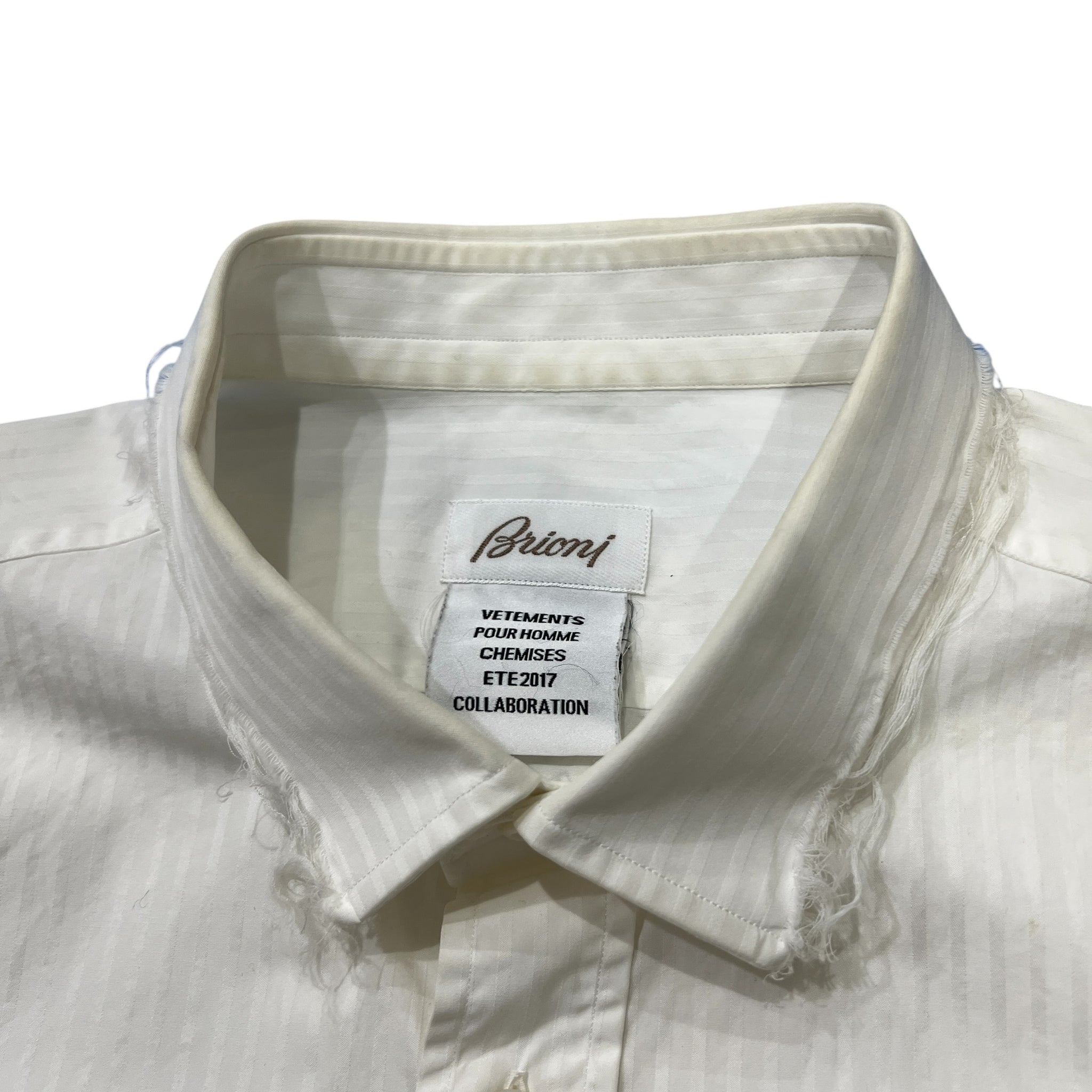 VETEMENTS 2017SS × Brioni Slashed Shirts