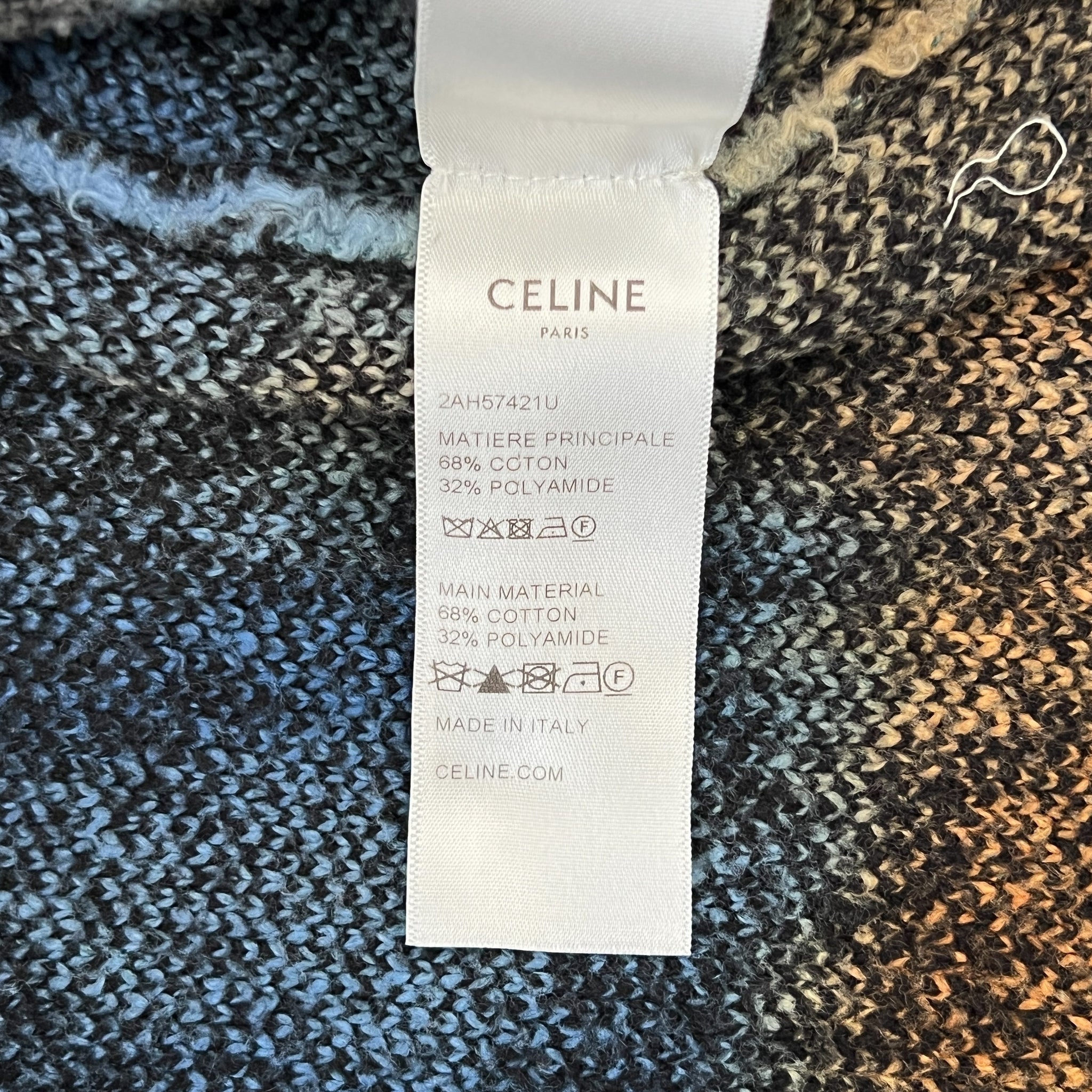CELINE 2023SS ×HEDI SLIMANE Sunset Tropical Printed Cotton Cardigan