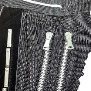 DOLCE&GABBANA 2001SS MULTI ZIP MESH TRACK PANTS