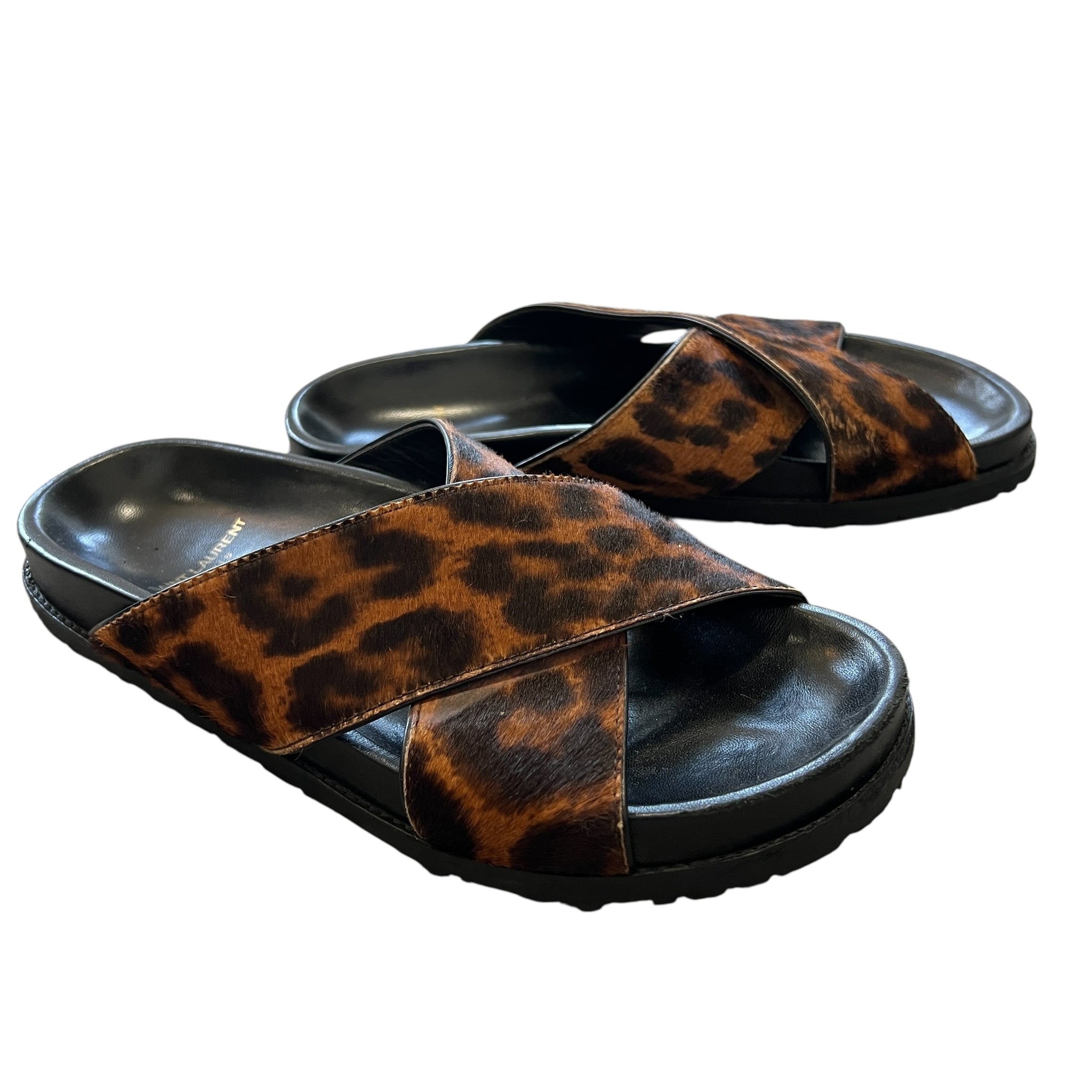 SAINT LAURENT PARIS HEDI SLIMANE Jimmy Crisscross Flat Sandals