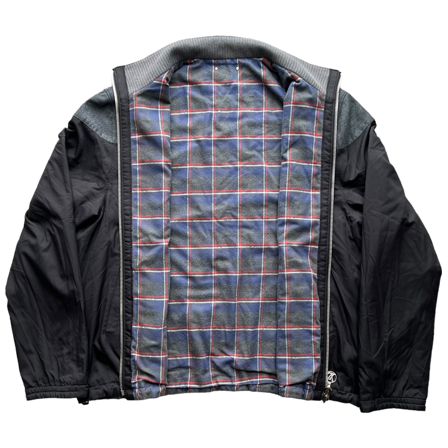 LOUIS VUITTON 2017SS reversible jacket (grey × black / check)