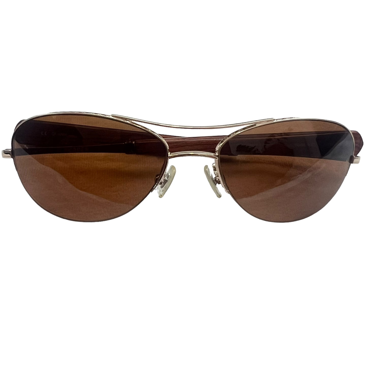 CHROME HEARTS SKYSAW III WOOD DARK BROWN MAHOGANY GLASSES