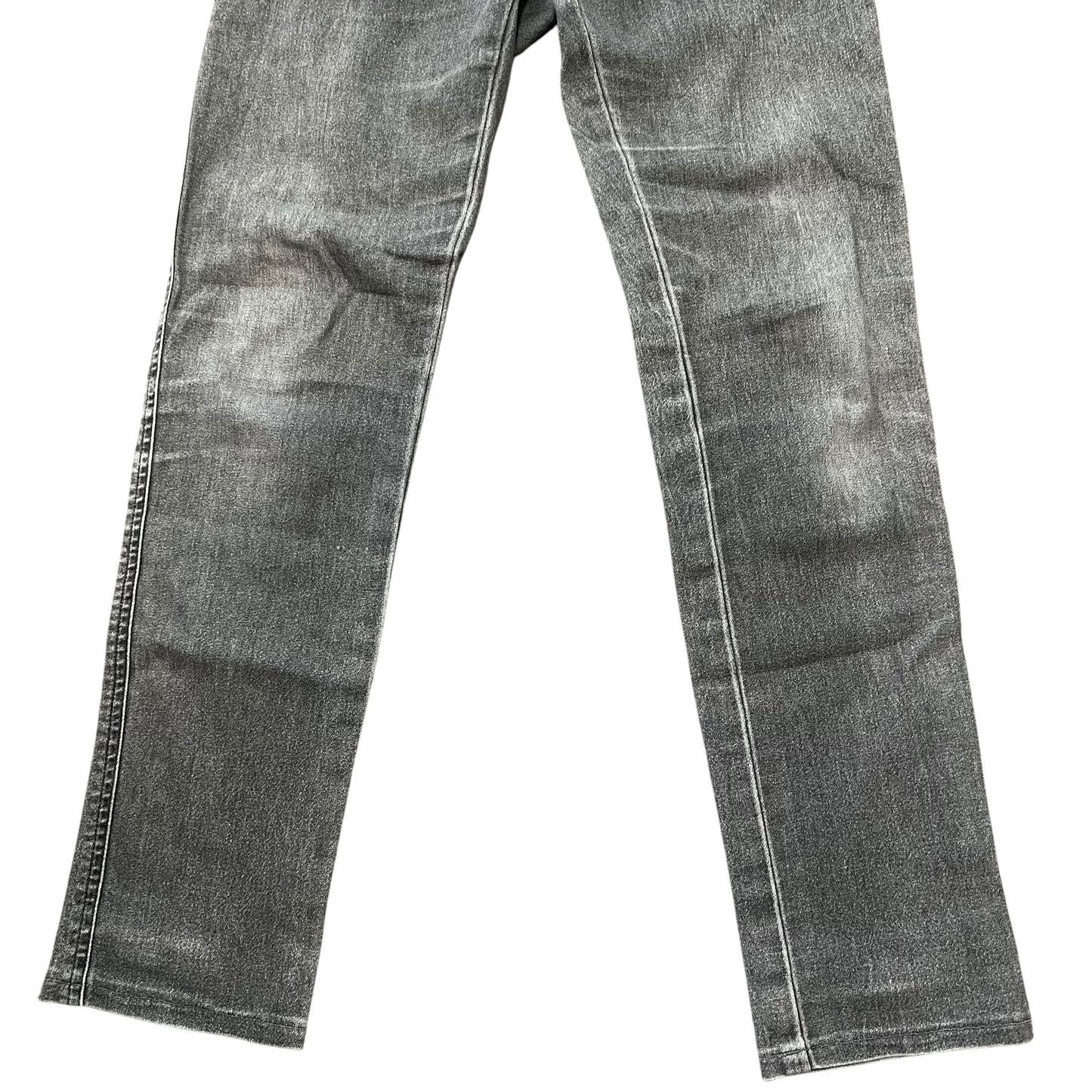 UNDER COVER 99SS RELIEF OVER-DYED Side Zip Trompe-l'oeil Slim Denim