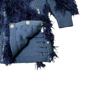 3.1 Philip Lim Zip Up Mohair Pattern Long  Cardigan
