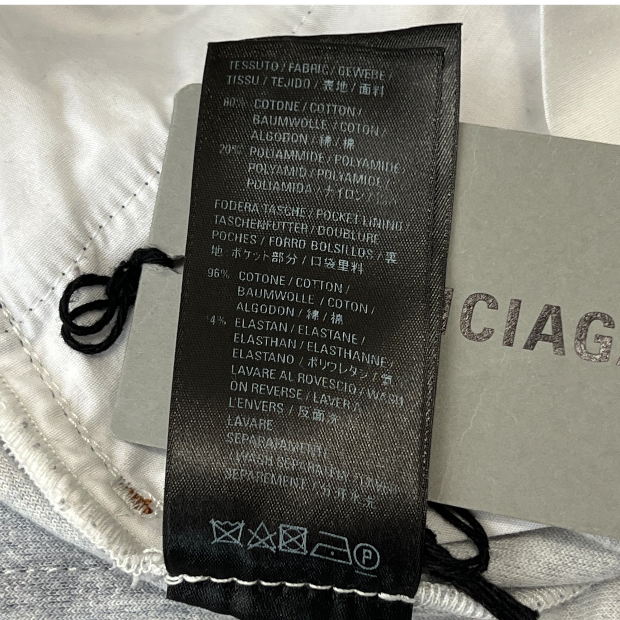BALENCIAGA 2021 Winter Trompe-l'oeil Velours Damage Denim Pants