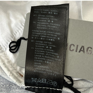 BALENCIAGA 2021 Winter Trompe-l'oeil Velours Damage Denim Pants