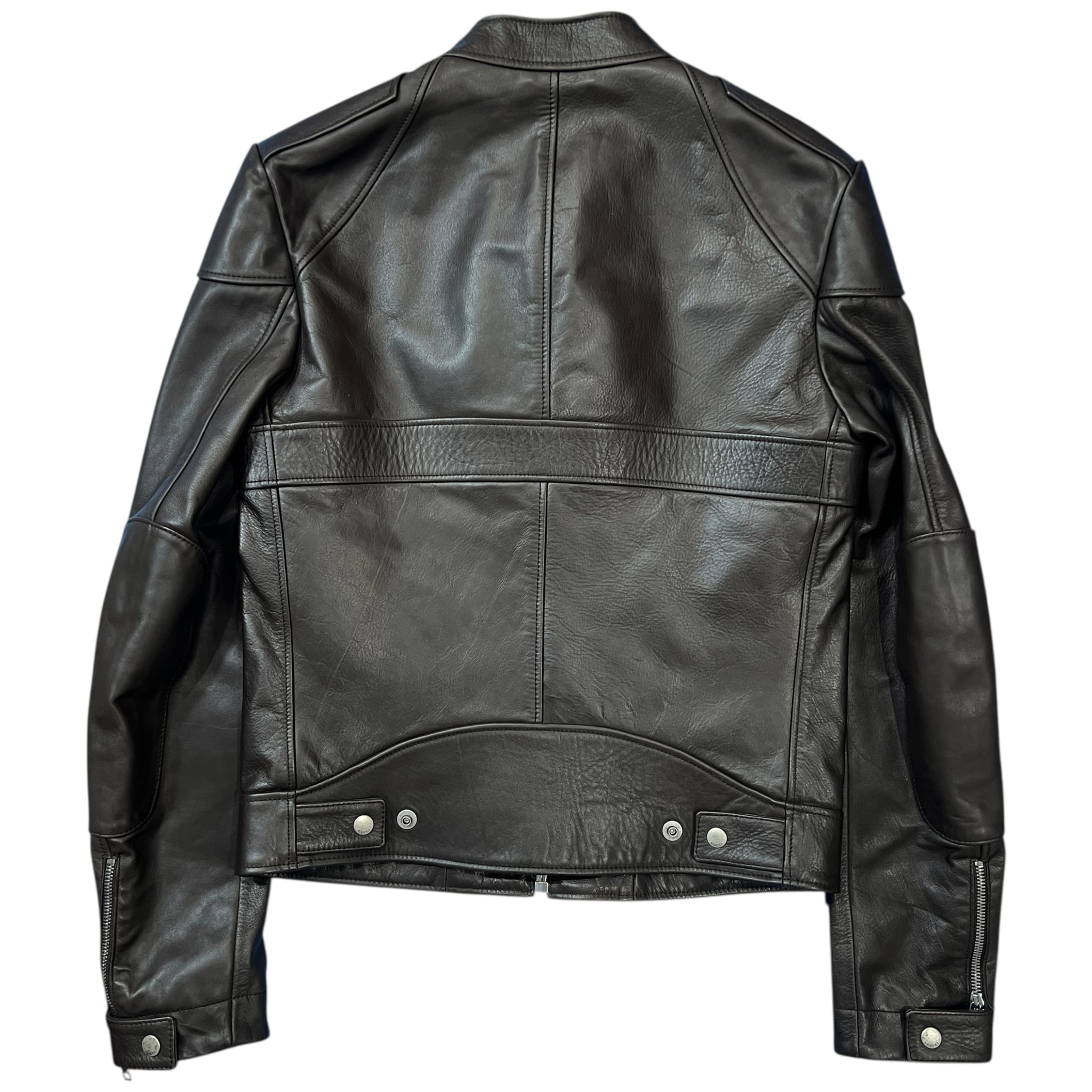 GUCCI 2004AW TOM FORD Horse Leather Black Cafe Moto Biker Jacket