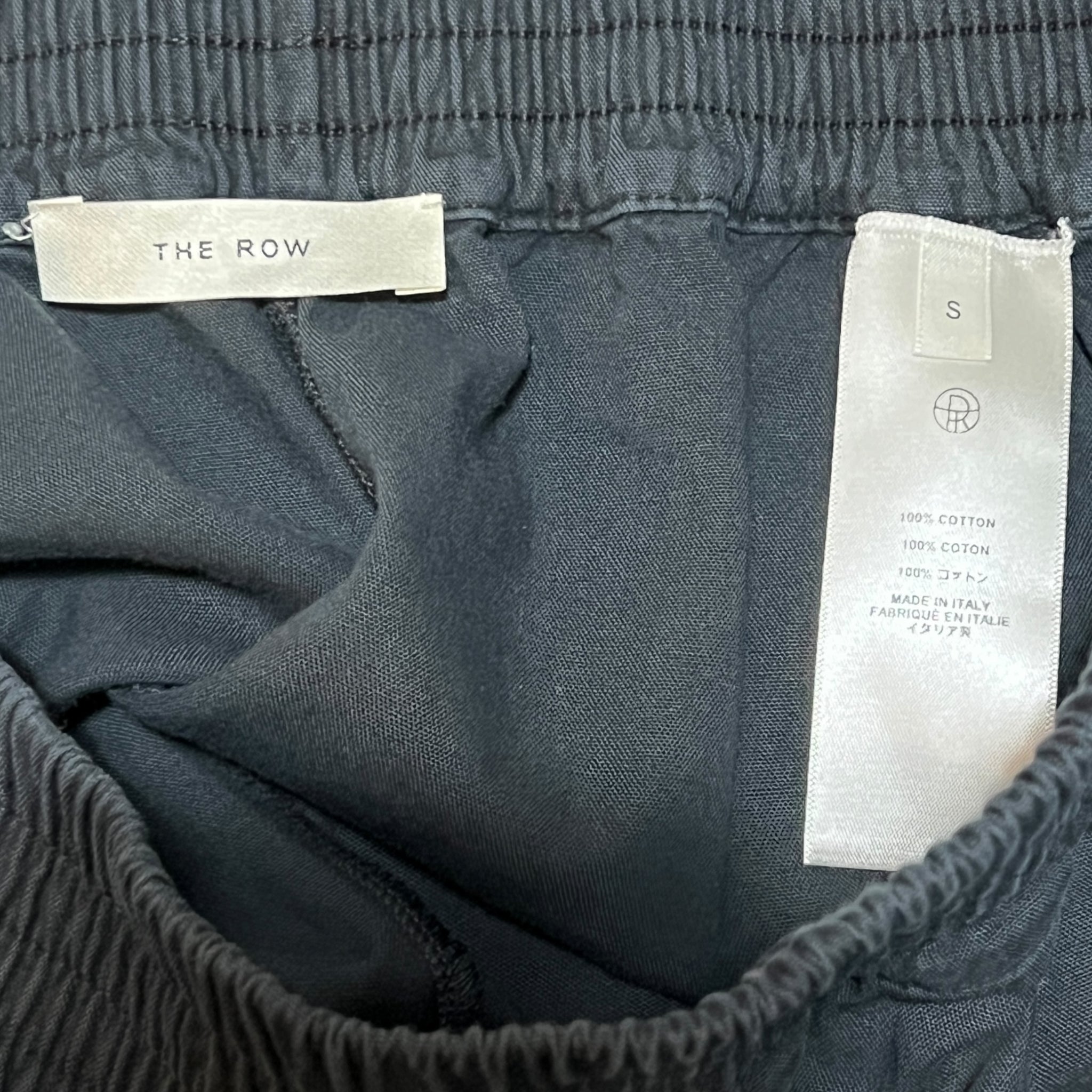 THE ROW 2024FW Black Cotton Kaol Pants
