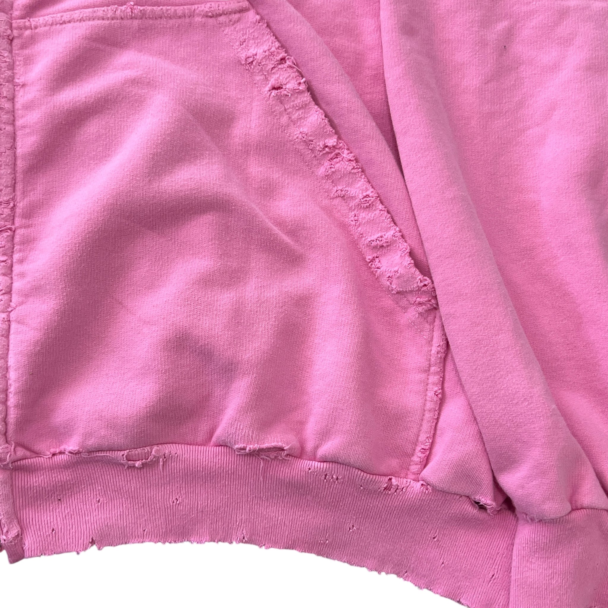 BALENCIAGA 2022AW DEMNA GVASALIA Polo Oversized Destroyed Zip-up Hoodie