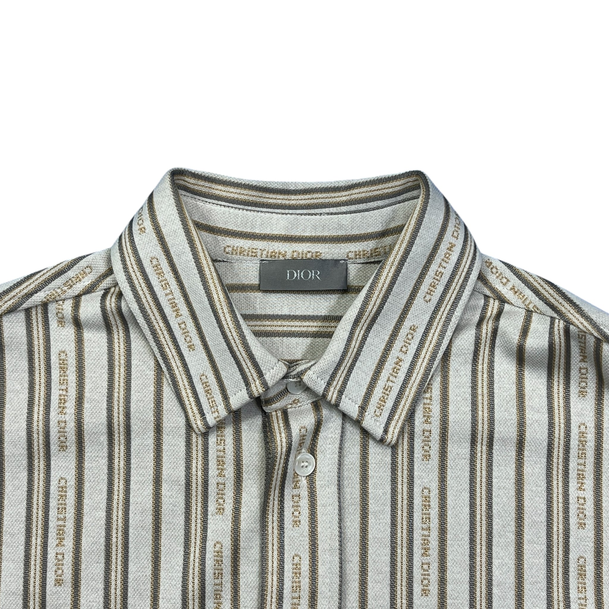 Christian Dior 2021SS Technical Cotton Jersey Striped Shirt