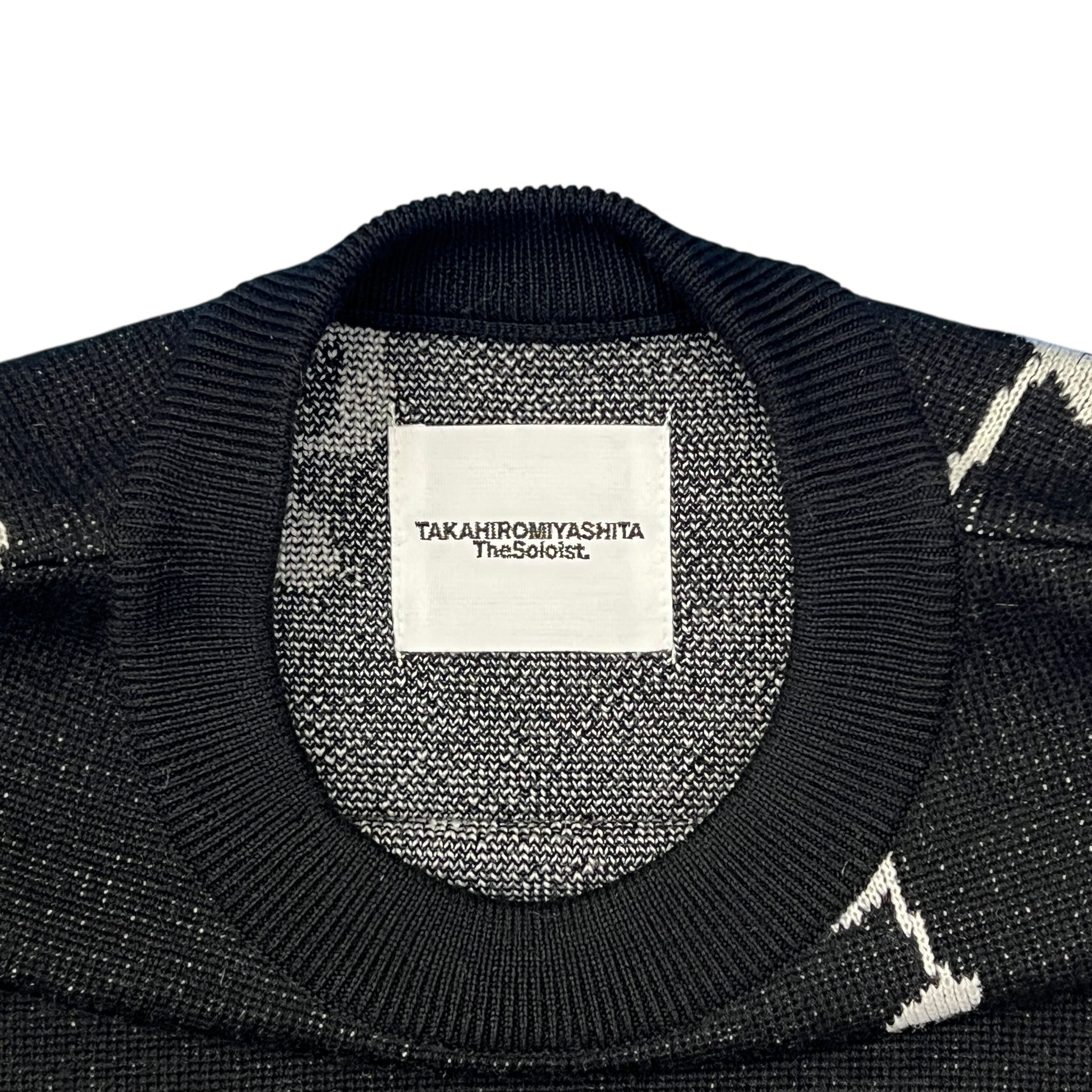 TAKAHIROMIYASHITA The Soloist. 2025AW Music Note Pattern Knit Sweater Black