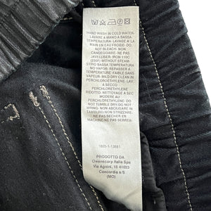 RICK OWENS DRKSHDW 2019AW Black Wax Air Cut Jogger