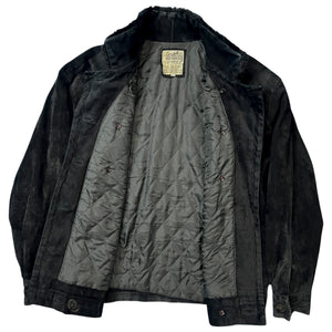 HERMÈS Pigskin Suede Double-Breasted Jacket