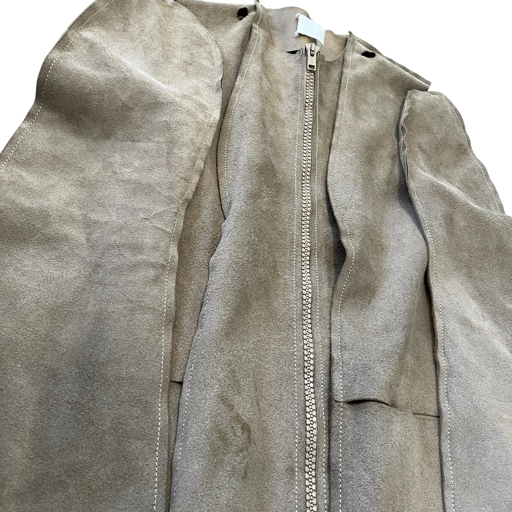 MAISON MARTIN MARGIELA 1998 Spring Summer Look39 Artisanal Flat Suede Jacket