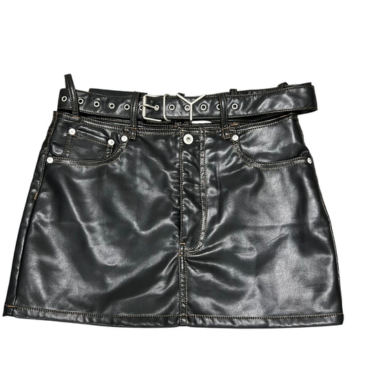 Y/PROJECT PVC Leather Belt Mini Skirts