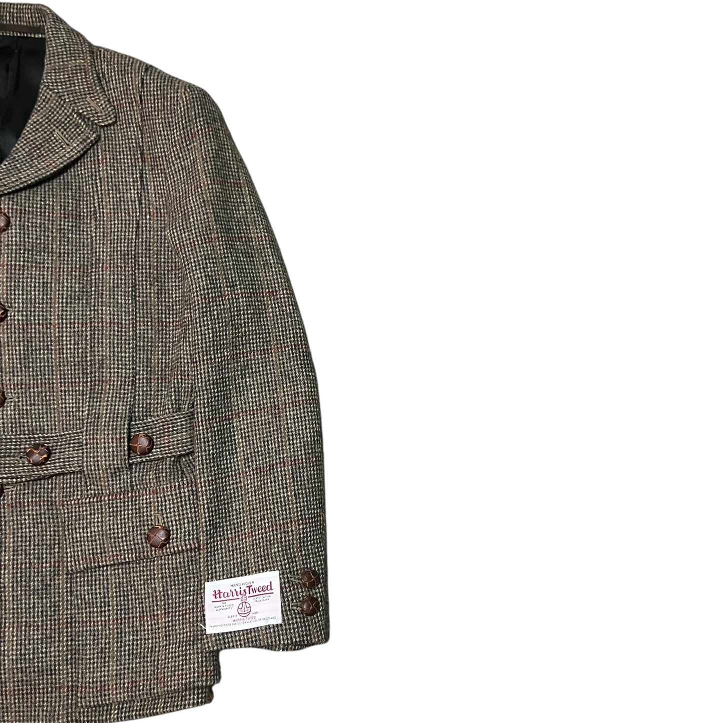 GENERAL RESEARCH × Harris Tweed 1998 Parasite Wool Check  Norfolk Jacket