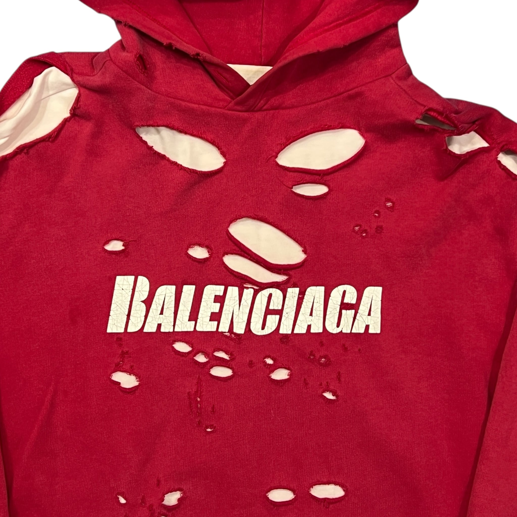 BALENCIAGA 2021 Summer Look36 Destroyed Hoodie