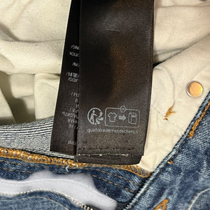 BALENCIAGA 2023SS Distressed Wide Fit Straight Denim Pants